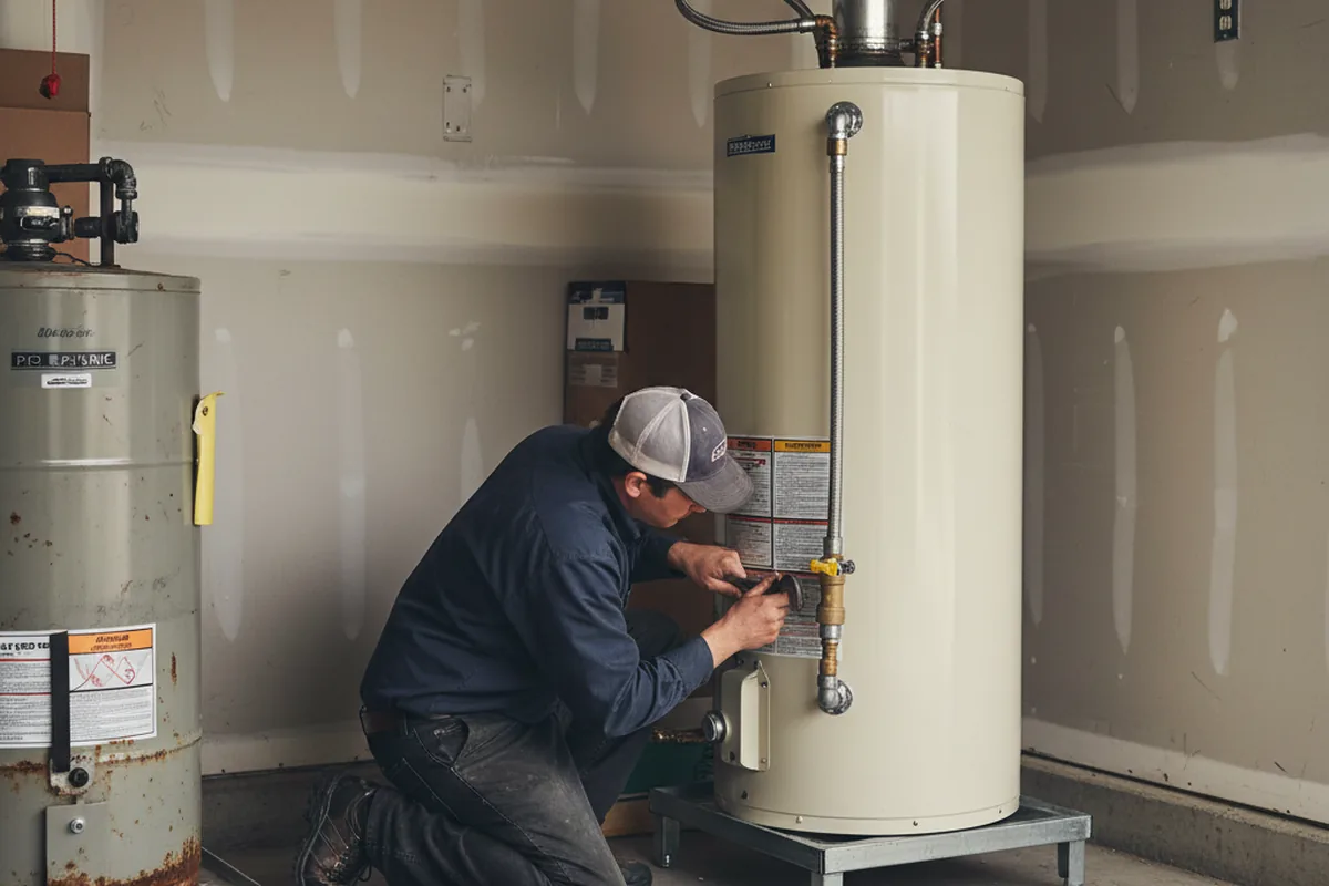 Water heater and shutoff valve replacement in Schaefferstown